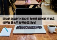 区块链高端孵化器公司有哪些品牌[区块链高端孵化器公司有哪些品牌的]